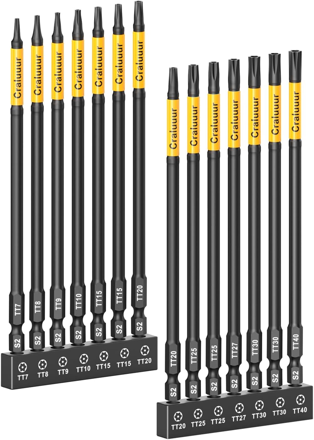 14PCS lmpact Long Torx Bit Set. 6-Inch T7-T40 Tamper Proof Star Bits Set | Magnetic S2 Steel Security Torx bits with 1/4-inch quick-release shanks for automotive. DIY. electronics. and woodworking - Amazon.com
