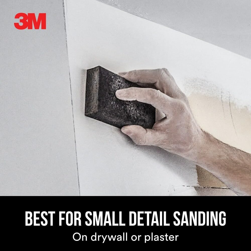 3M Drywall Sanding Sponge. Fine/Medium Grits. 2.63 x 3.75 in | Medium Grit to Remove. Fine Grit to Smooth. Ideal for Sanding and Smoothing of Joint Compounds (9095DC-NA) - Sanding Blocks - Amazon.com