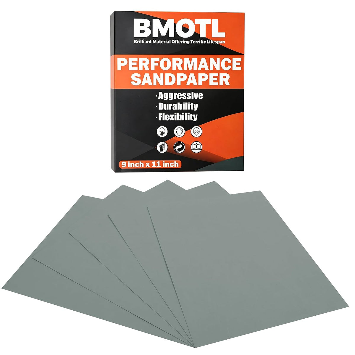 BMOTL Wet Dry Sandpaper Sheets 9x3.6. 120-5000 Assorted Grit. 42Pcs | Premium Silicon Carbide Sand Paper for Wood Furniture Finishing. Automotive Polishing. Metal Sanding - Amazon.com