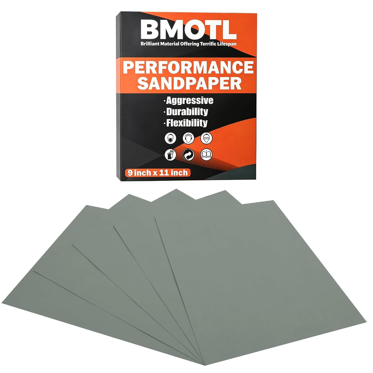 BMOTL Wet Dry Sandpaper Sheets 9x3.6. 120-5000 Assorted Grit. 42Pcs | Premium Silicon Carbide Sand Paper for Wood Furniture Finishing. Automotive Polishing. Metal Sanding - Amazon.com