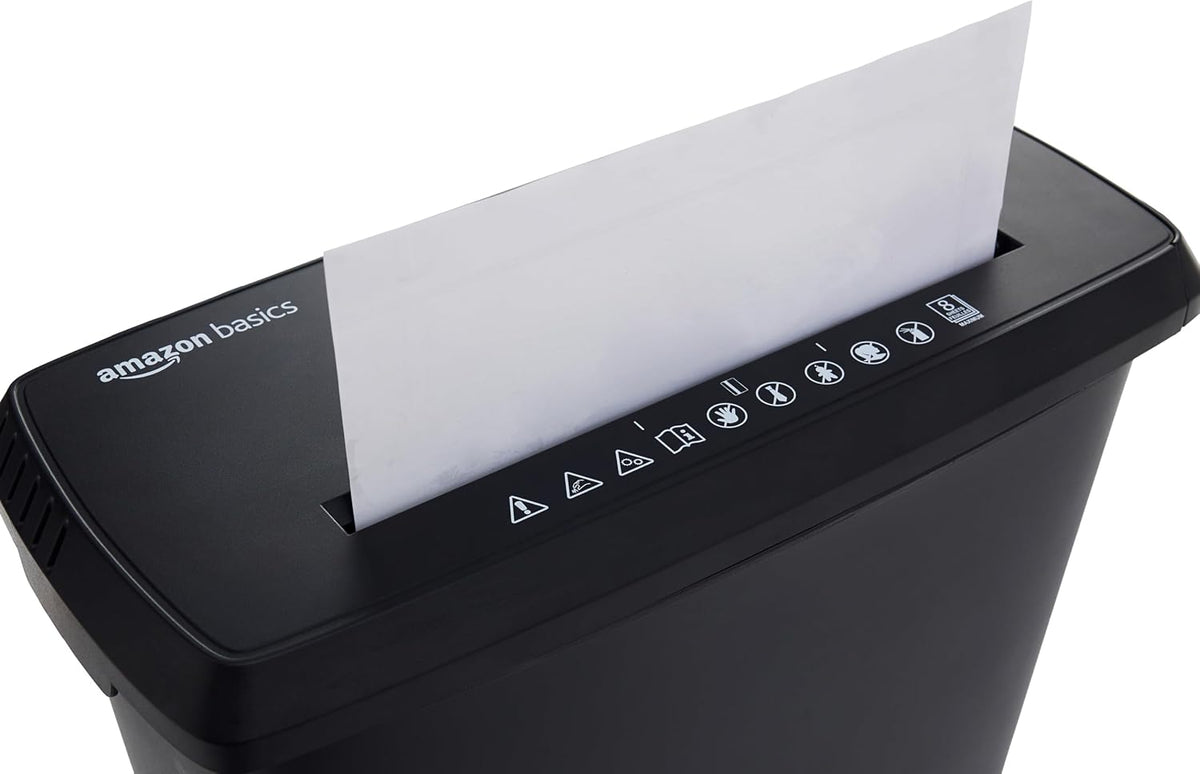 Amazon Basics Paper Shredder Lubricating Sheets for Cleaning and Sharpening Blades. 12-Pack