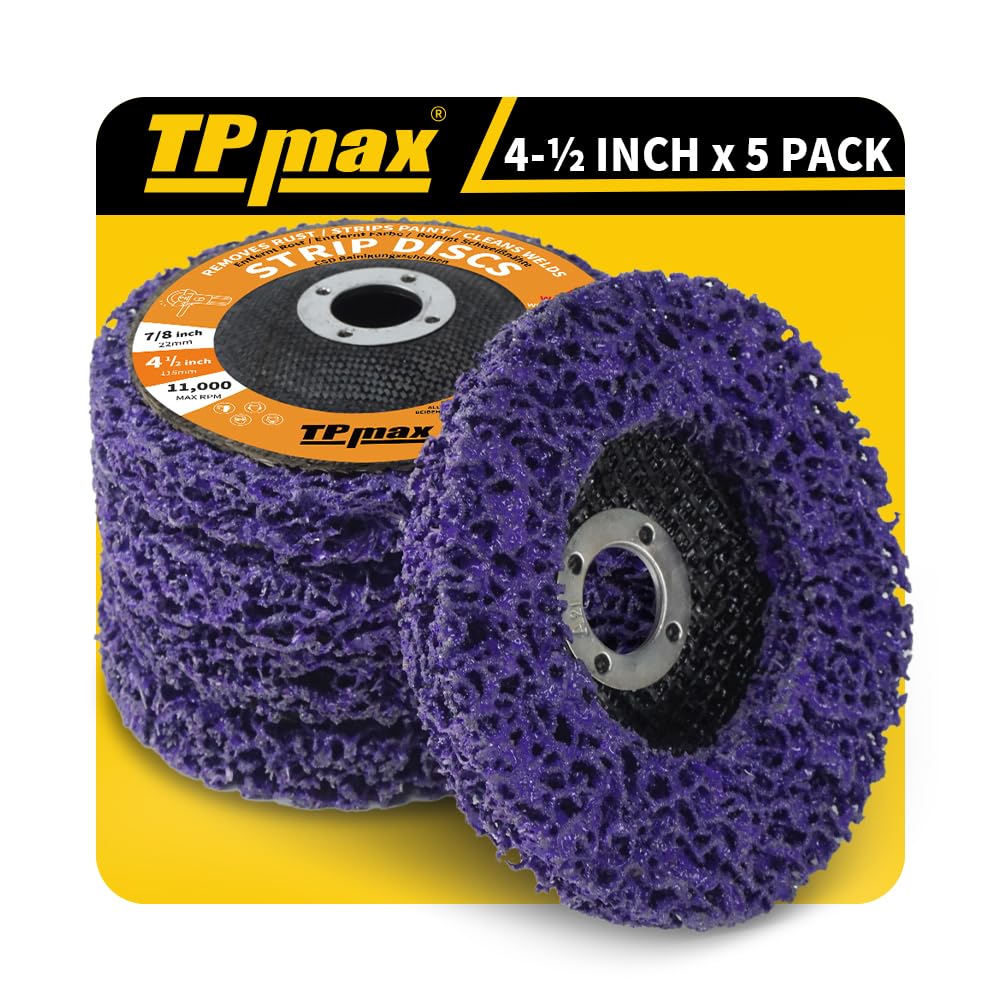 4-1/2 x 7/8 Strip Disc 5Pk Rust & Paint Removal for Angle Grinder