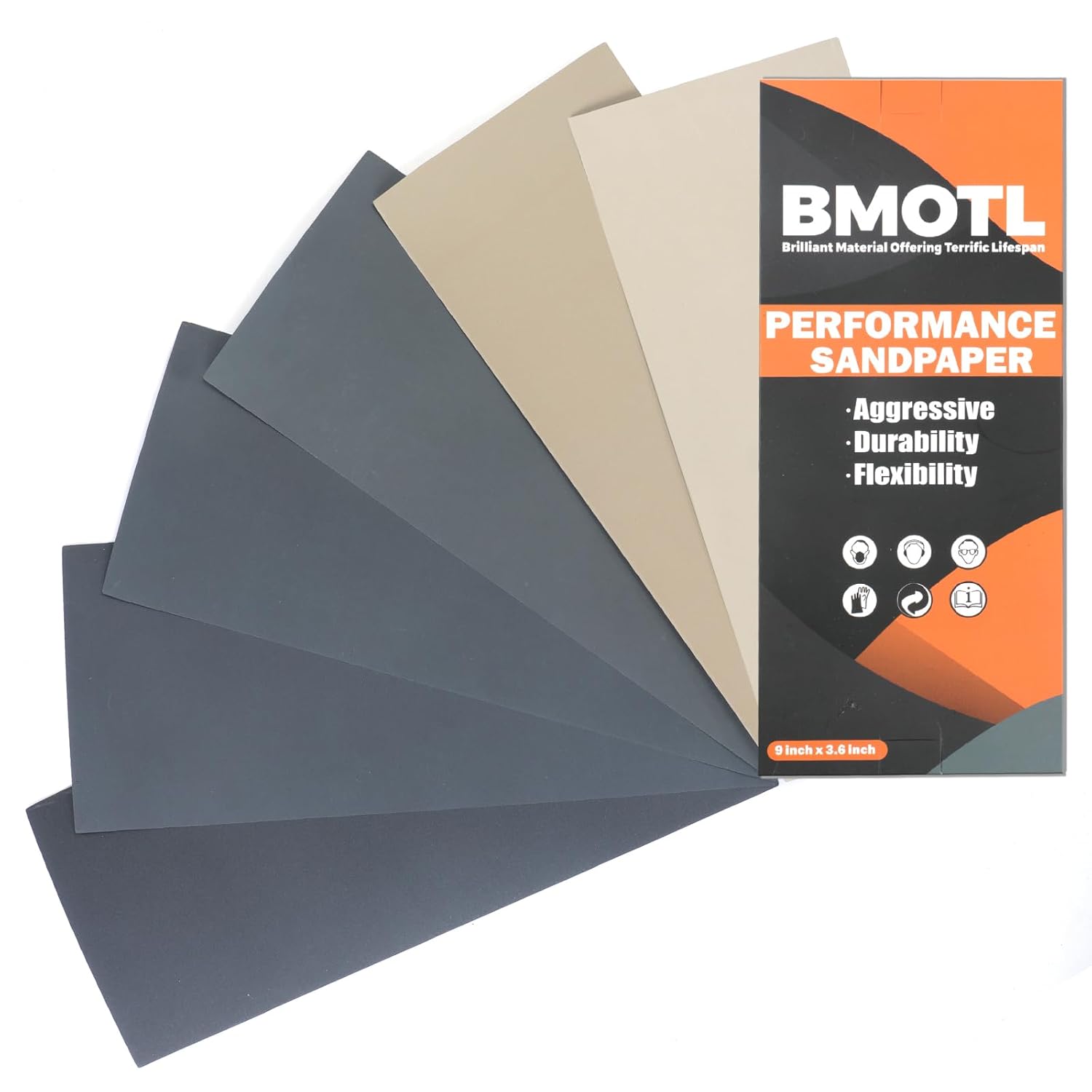 BMOTL Wet Dry Sandpaper Sheets 9x3.6. 120-5000 Assorted Grit. 42Pcs | Premium Silicon Carbide Sand Paper for Wood Furniture Finishing. Automotive Polishing. Metal Sanding - Amazon.com