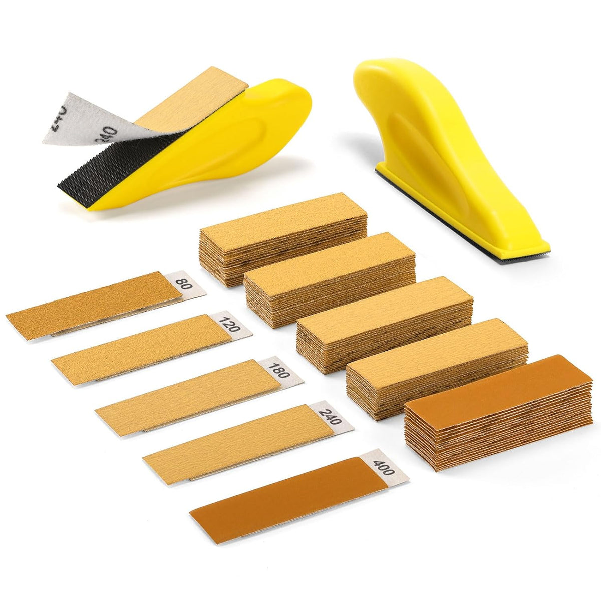POLIWELL Micro Sander Kit 3.5 x 1 Mini Sander for Small Projects. Detail Handle Sanding Tools + Sandpaper 80 120 180 240 400 Grit for DIY Crafts Wood Finishing Tight Narrow Spaces Polishing. 50 PCS - Amazon.com