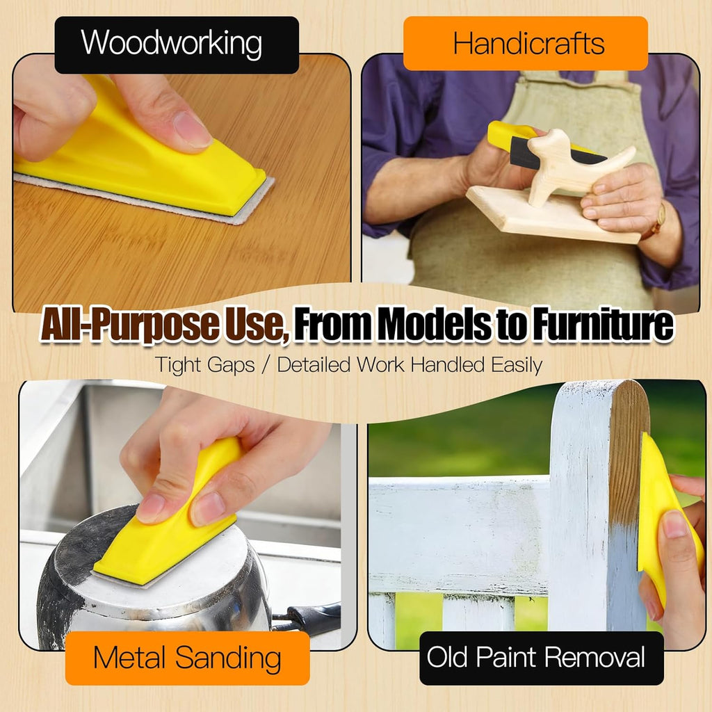 Giwiemi 100PCS Micro Detail Sander Kit. 3-in-1 Precision Mini Finger Sander | 60-800 Grit Sandpaper with Small Hand Sanding Blocks. Ideal for Wood. Crafts. Furniture. Tight Spaces and DIY Projects - Amazon.com