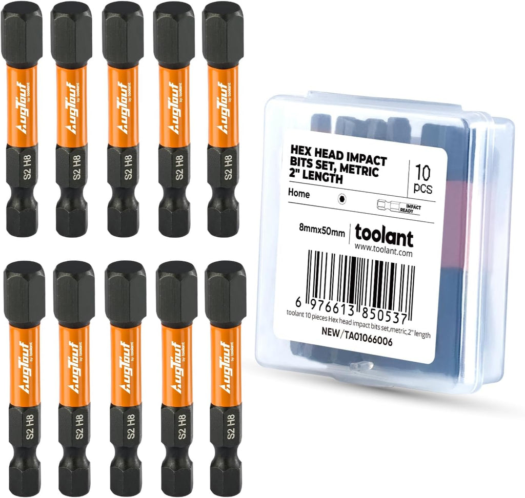 toolant Impact Allen Wrench Drill Bit Set. 20-Piece Metric & SAE. 2-Inch | S2 steel magnetic bits with 1/4-inch hex shanks; includes 4 mini L-shaped hex keys and labeled holders in a storage case - Amazon.com