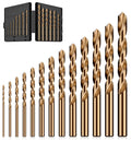 MACXCOIP 13Pcs(1/16-1/4) Cobalt Drill Bit Set M35 HSS Jobber Length | for Hardened Metal. Stainless Steel. Cast Iron. Wood and Plastic. with Index Storage Case - Amazon.com