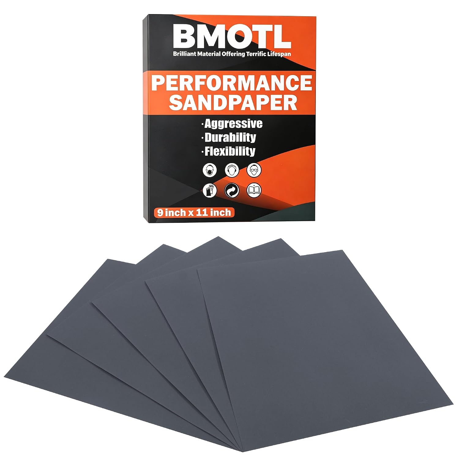 BMOTL Wet Dry Sandpaper Sheets 9x3.6. 120-5000 Assorted Grit. 42Pcs | Premium Silicon Carbide Sand Paper for Wood Furniture Finishing. Automotive Polishing. Metal Sanding - Amazon.com