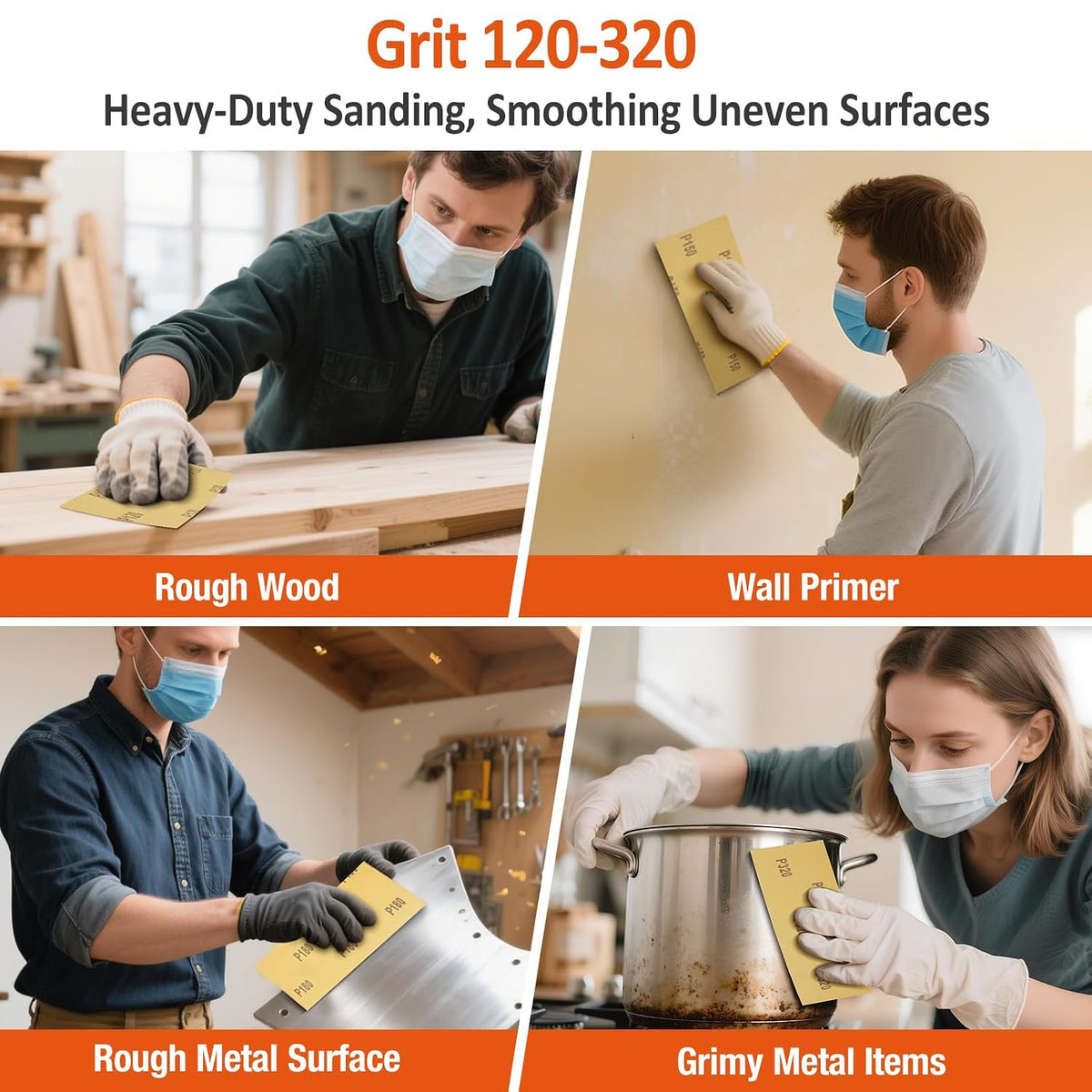 Hyietta Sand Paper Assortment. 52 Sheets Assorted Grits 120/150/180/240/320/400/600/800/1000/1500/2000/2500/3000. 4 Sheets Each. 9 x 3.6 Inches. Dry & Wet Sanding. Abrasive Sanding Sheets - Amazon.com