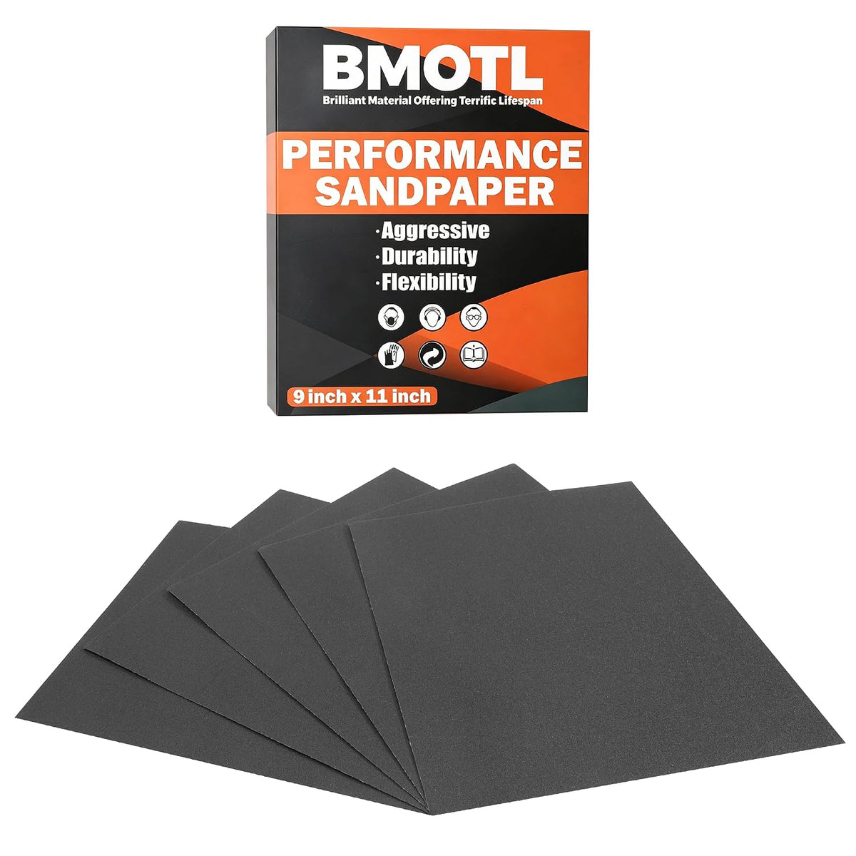 BMOTL Wet Dry Sandpaper Sheets 9x3.6. 120-5000 Assorted Grit. 42Pcs | Premium Silicon Carbide Sand Paper for Wood Furniture Finishing. Automotive Polishing. Metal Sanding - Amazon.com