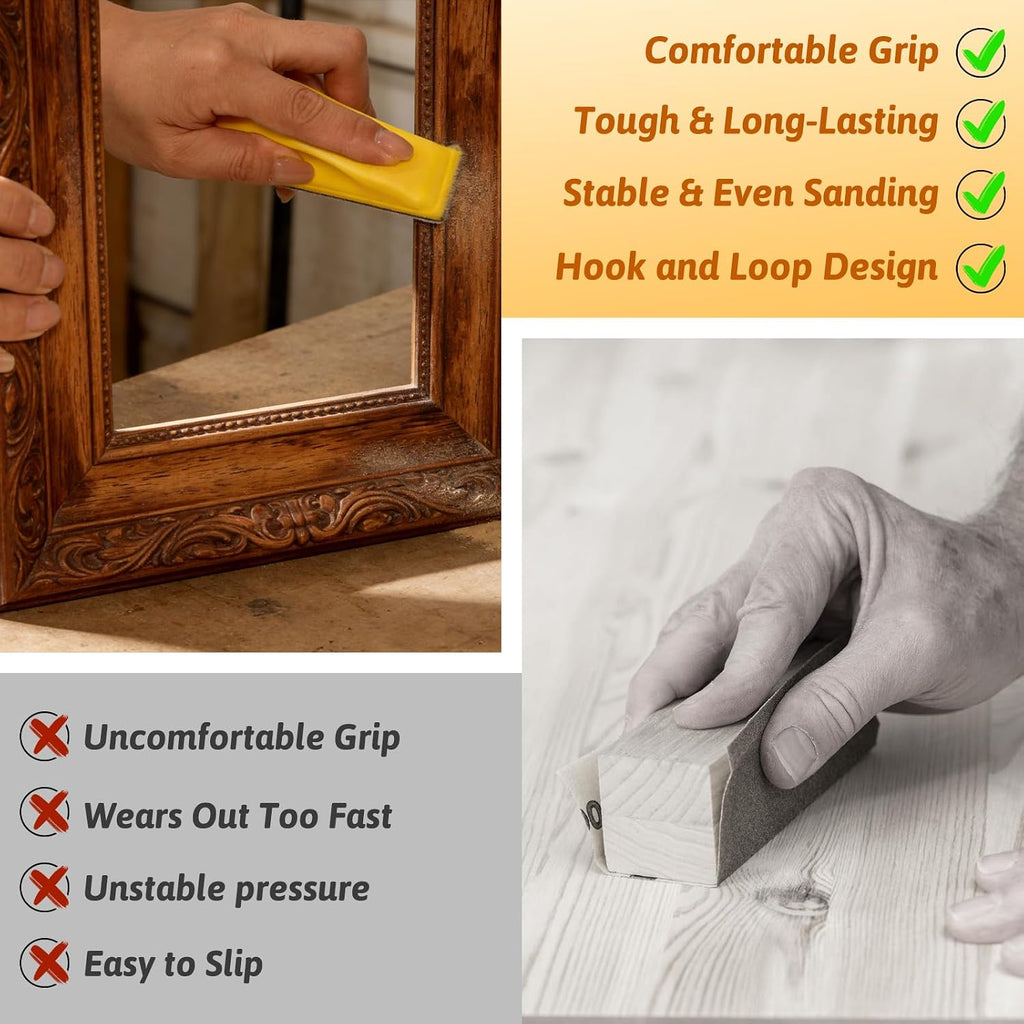 180 PCS Mini Detail Sanding Kit. 80-1000 Grit Sandpaper with Finger Sanding Blocks for Small Areas and Corners. Ideal for Woodworking. Furniture Repair. Crafts and DIY - Amazon.com