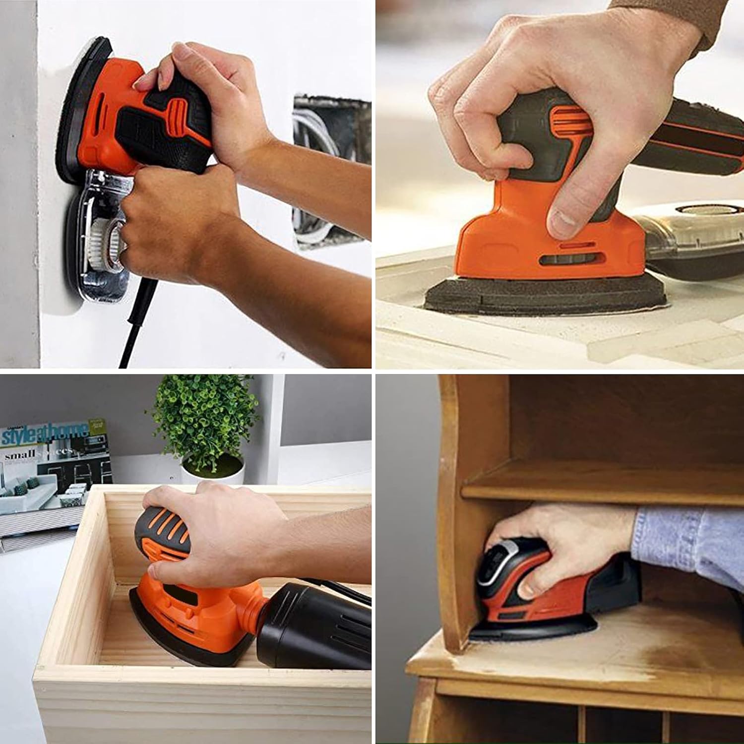 Coceca Mouse Detail Sander Sandpaper Sanding Paper Assorted Sanding Pads 40 80 120 180 240 Grits (50pcs Mouse Sandpaper) - Amazon.com