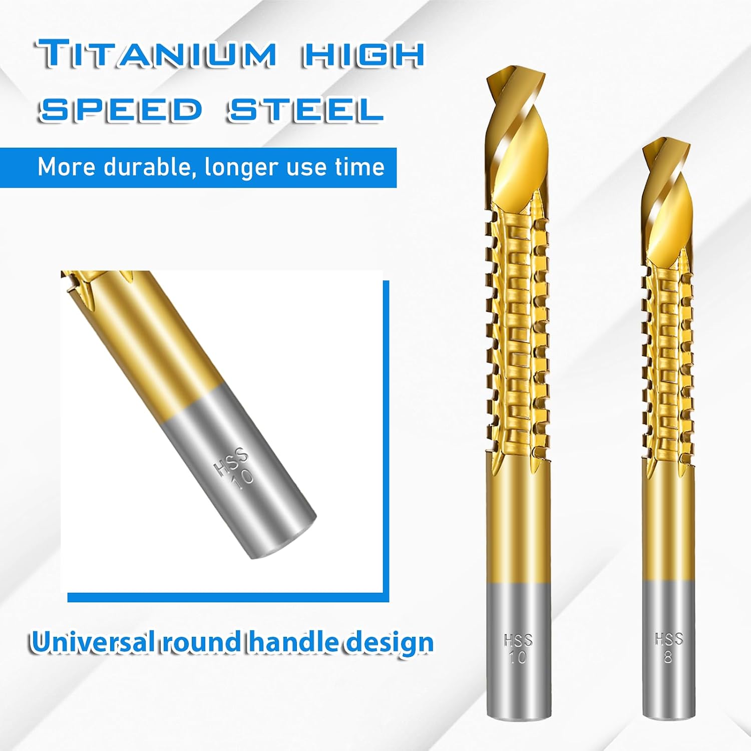 8 Pack Titanium Coated HSS Twist Drill Bits. 3-10mm Serrated Side Cutting Drill Bit. Hex Shank Serrated Cutting Drill Bits. Drill Bit Woodworking Tools. Hole Holesaw Tool for Plastic Metal Wood Hole - Amazon.com