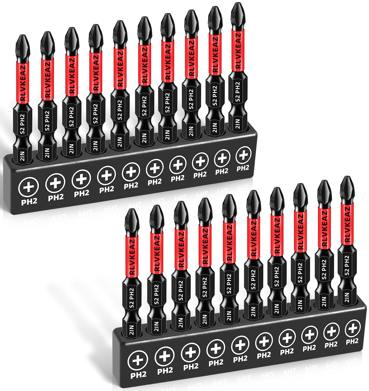 RLVKEAZ 3-Inch Long Magnetic Screwdriver Bit Set. Phillips Slotted. 10-Pack | #1 #2 #3 Phillips Head Drill Bits. S2 Alloy Steel. CNC Tips. 1/4-Inch Hex Shank for Impact Driver and Power Drill - Amazon.com