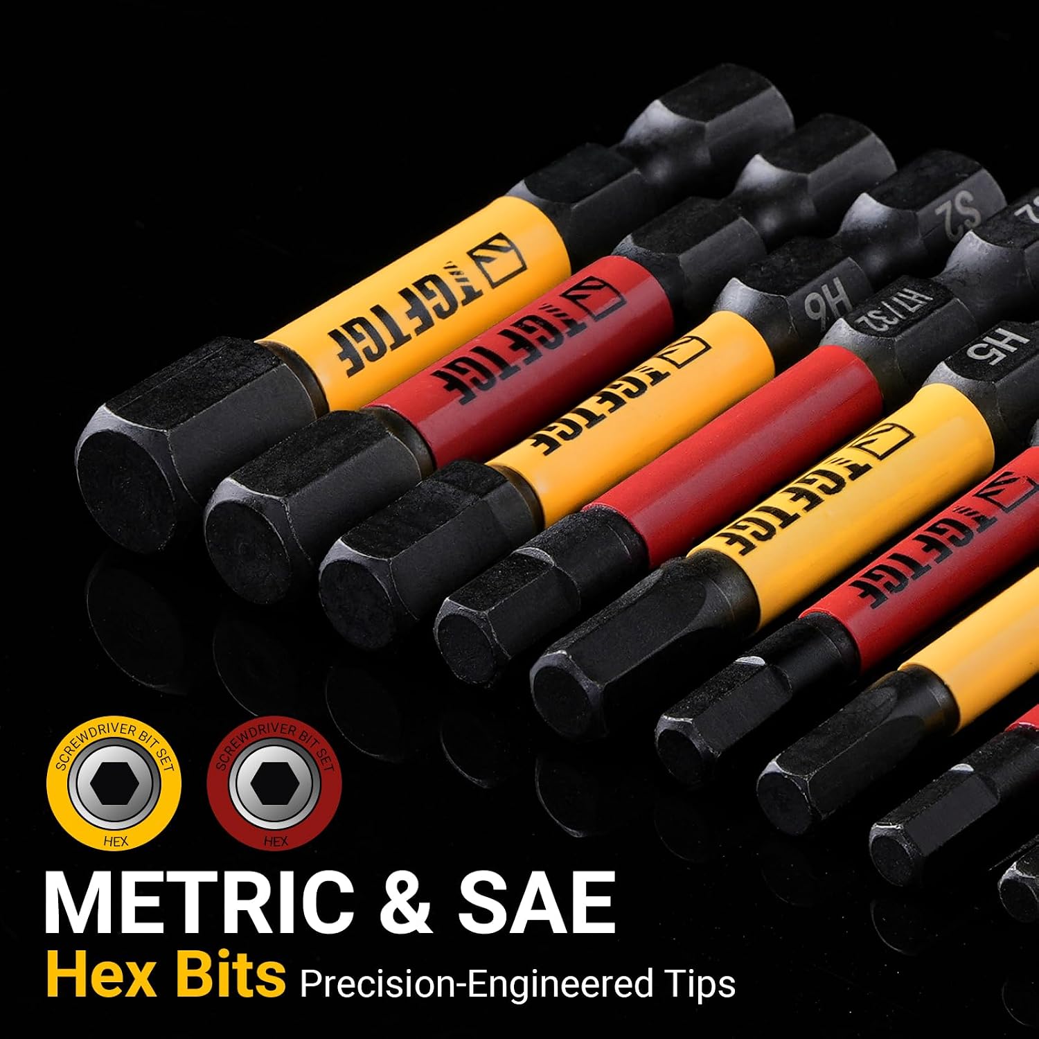 TGFTGF Impact Hex Head Allen Wrench Drill Bit Set. 24PCS. 2-inch (Metric & SAE). Premium S2 Steel 1/4 Hex-Shank Hex Bit Set. CNC Machined Magnetic Screwdriver Bit Set. Storage Box. Automotive Home - Amazon.com