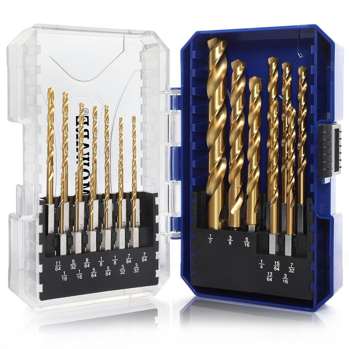 COMOWARE Titanium Twist Drill Bit Set 16 Pcs. 1/16-1/4. Hex Shank HSS | Titanium Coating. 2 Flutes.for Wood Plastic Aluminum Alloy. for Home DIY. Engineering. with Index & Storage Case - Amazon.com