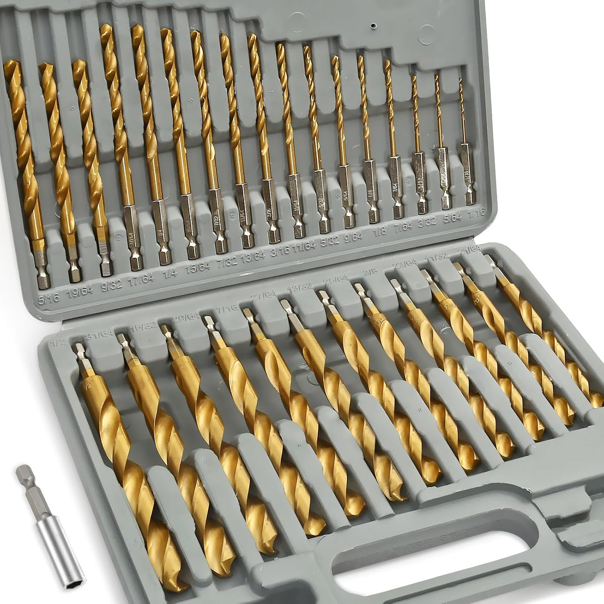 COMOWARE Titanium Twist Drill Bit Set 16 Pcs. 1/16-1/4. Hex Shank HSS | Titanium Coating. 2 Flutes.for Wood Plastic Aluminum Alloy. for Home DIY. Engineering. with Index & Storage Case - Amazon.com