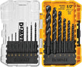 DEWALT Drill Bit Set. 3-Flats Shank.14-Piece. 135 Degree Split Point. for Plastic. Wood and Metal (DWA1184) - Amazon.com