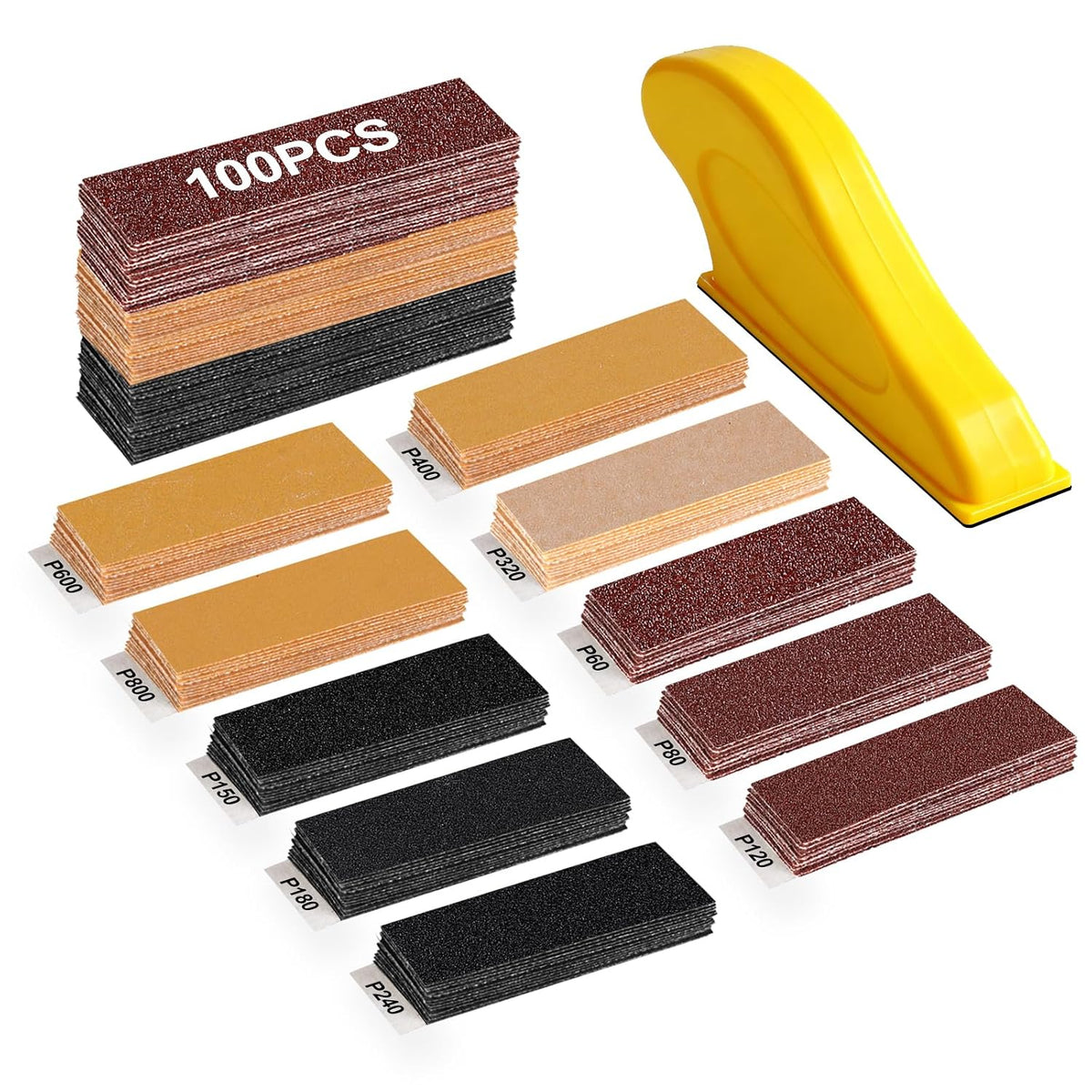 Giwiemi 100PCS Micro Detail Sander Kit. 3-in-1 Precision Mini Finger Sander | 60-800 Grit Sandpaper with Small Hand Sanding Blocks. Ideal for Wood. Crafts. Furniture. Tight Spaces and DIY Projects - Amazon.com