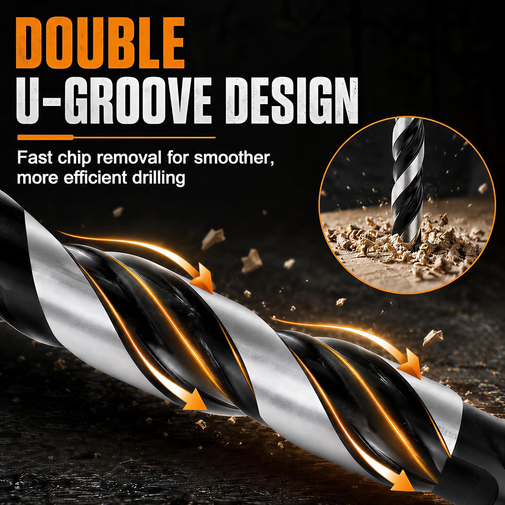 10-Piece Masonry Drill Bit Set & Concrete Drill Bit Set. 7 Sizes. 1/8-1/2 | Carbide Drill Bits for Tile. Ceramic. Glass. Cement & Brick. Bath & Kitchen. Dual U-Groove. 3-Flat Shank. Standard Drill Fit