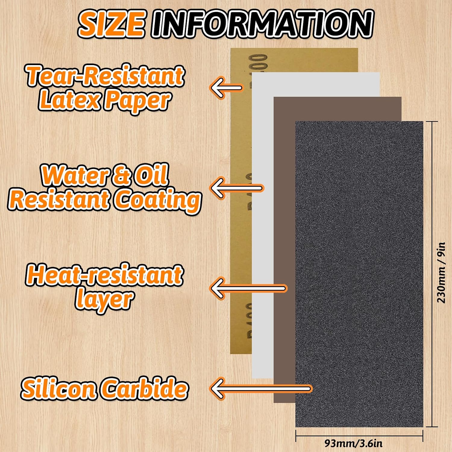 45 PCS Wet Dry Sandpaper 80-5000 Grit Sheets for Polishing & Finishing | 9 x 3.6 Inch Sand Paper Assortment Pack. Silicon Carbide Abrasive. Grit Marked Sheets. Wood. Metal & Automotive Polishing - Amazon.com